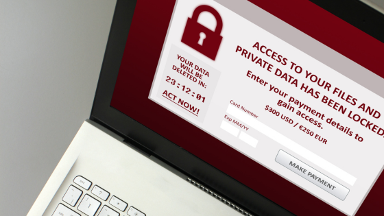 security alert text on a computer screen