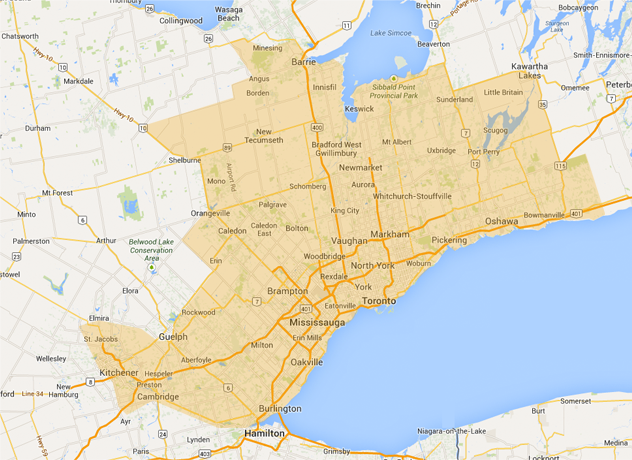 Toronto Area Map